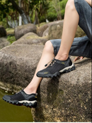 Tênis esportivo masculino de malha, antiderrapante, leve, respirável, para exercicios leves e corrida casual, montanhismo, passeio ao ar livre